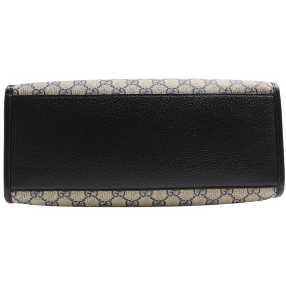 GUCCI GG Supreme Tote Bag beige Navy Blue the - Picture 5 of 8